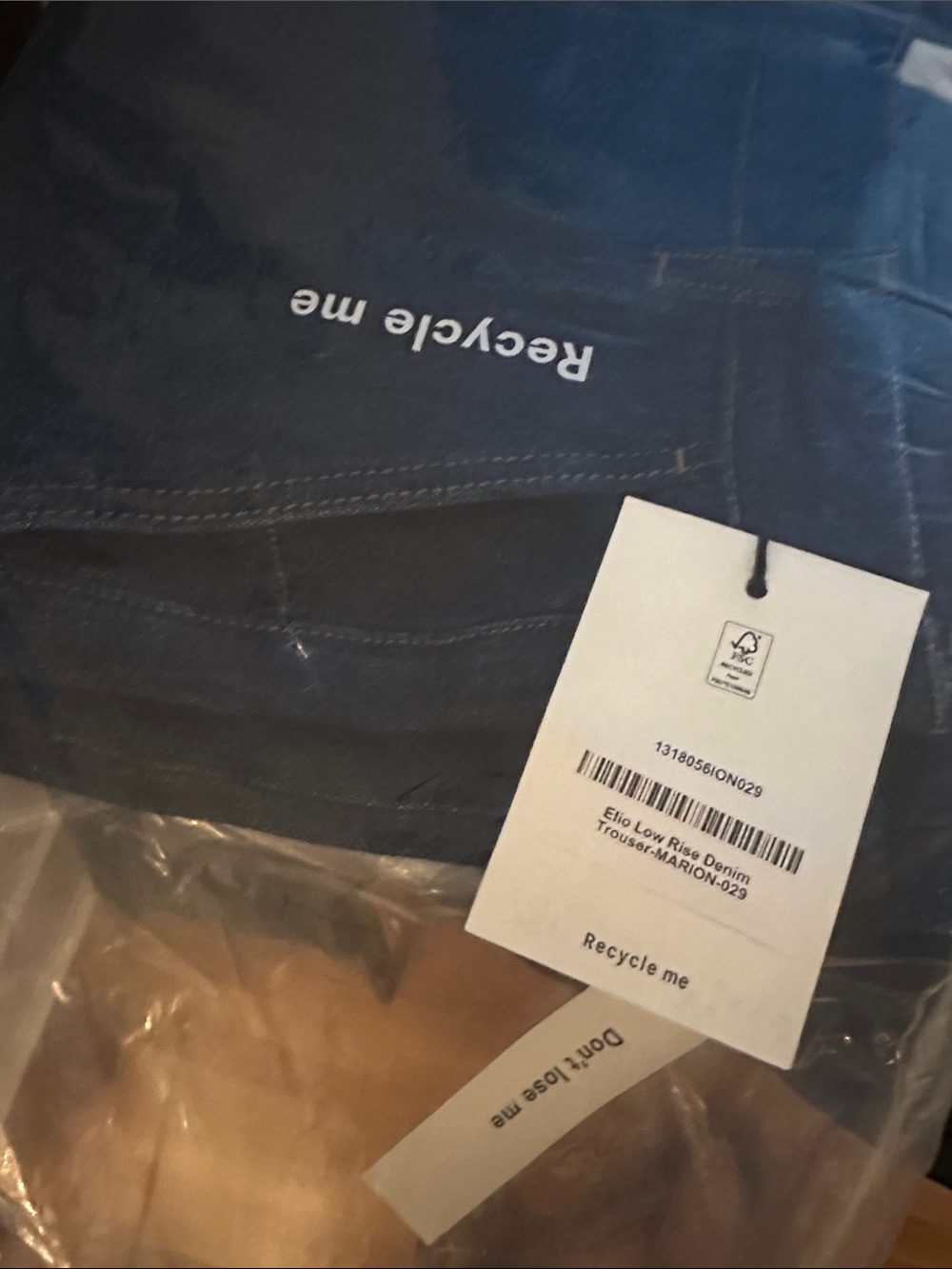 Reformation Dark Blue Wide Leg Jeans